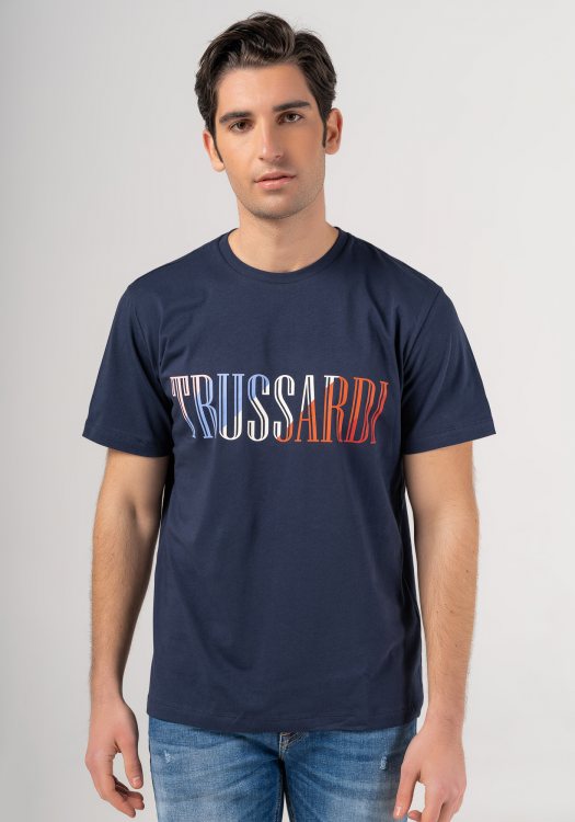 Trussardi Jeans Κοντομάνικο Jersey της σειράς Rainbow - 52T00618 1T005381 U281 Night Sky