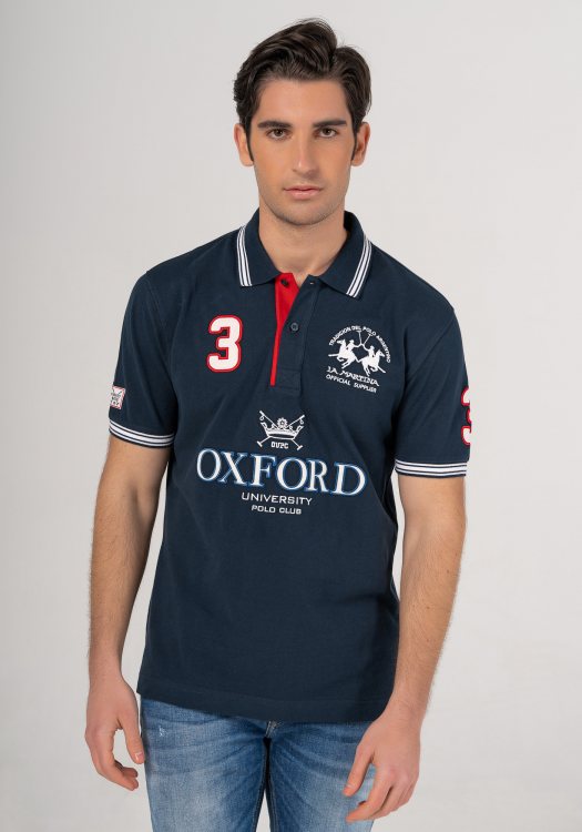 La Martina Polo Μπλούζα της σειράς Man Polo - TMP615 PK097 07017 Navy