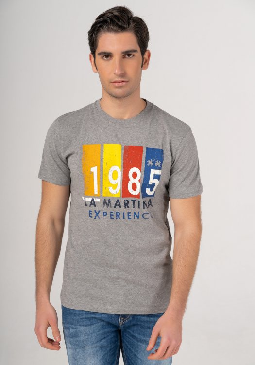La Martina Κοντομάνικη Μπλούζα της σειράς Man T Shirt - TMR319 JS206 01002 M.H. Grey