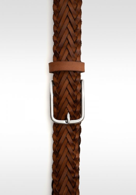 Fynch Hatton Ζώνη της σειράς Braided - FM4003 R3182 0645 Cognac