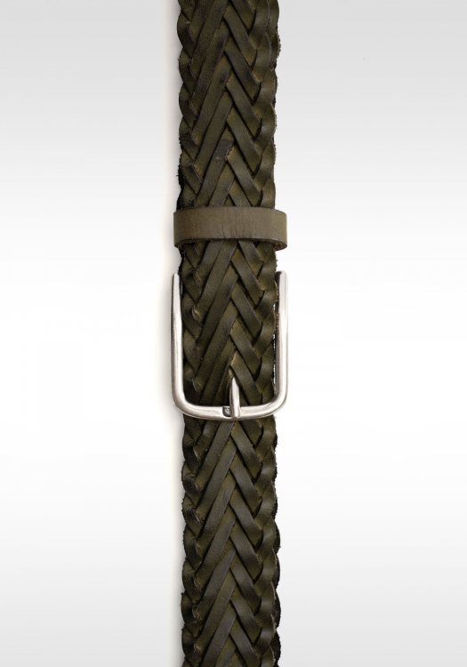Fynch Hatton Ζώνη της σειράς Braided - FM4003 R3182 0565 Dark Olive