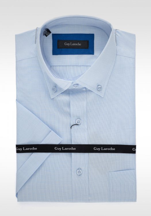 Guy Laroche Πουκάμισο της σειράς Micropattern - GL2318310 BDSS 6 Light Blue