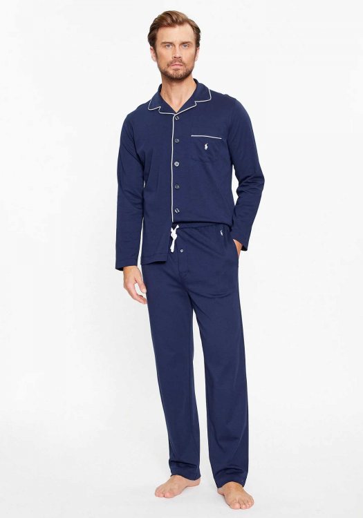 Polo Ralph Lauren Set Πιτζάμα της σειράς Interlock Pyjama - 714899660 001 Blue