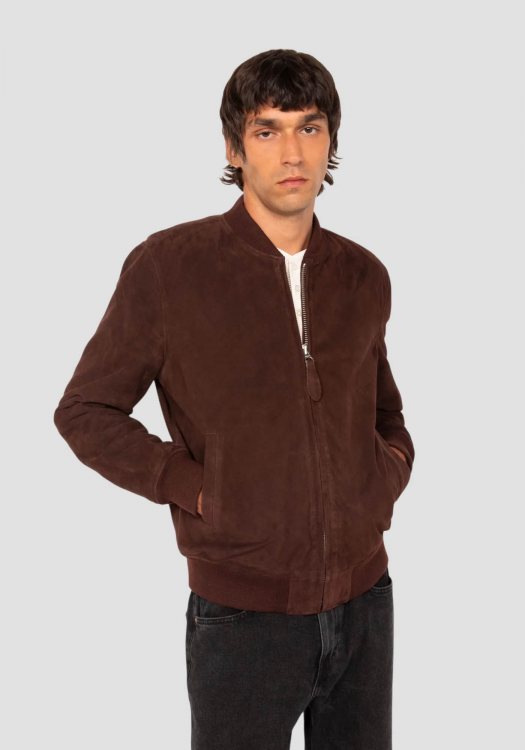 Schott N.Y.C Μπουφάν Suede Jacket - LC3017 Dark Brown