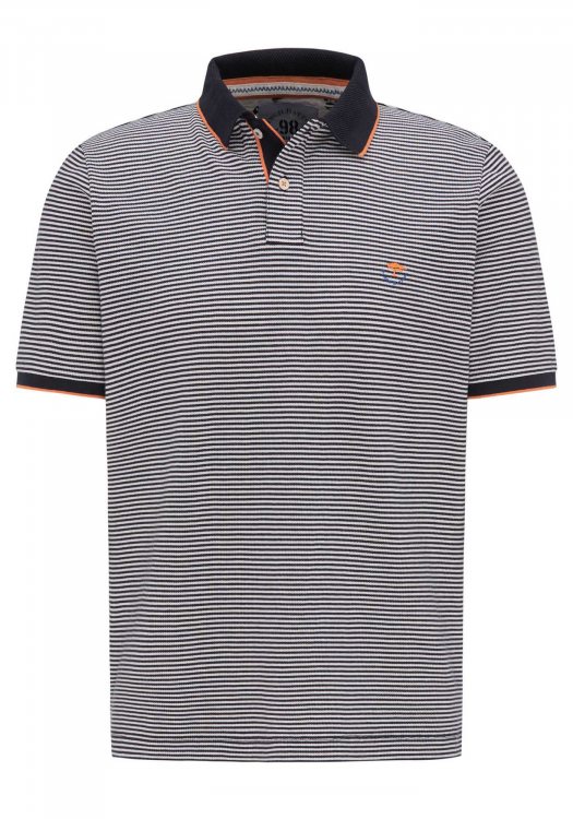 Fynch Hatton Maritime stripe polo - 1120 1762 Grey