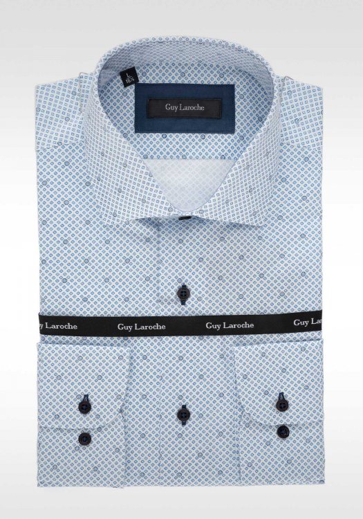 Guy Laroche Πουκάμισο της σειράς Micro - GL2318287 CL 5 Blue