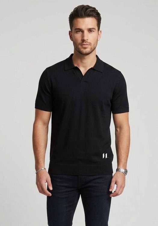 Karl Lagerfeld Polo Μπλούζα Knit Polo - 655014 562302 990 Black