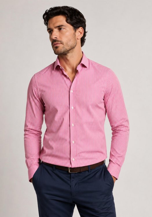 Trussardi Jeans Πουκάμισο Stripe - 524071 101 Pink