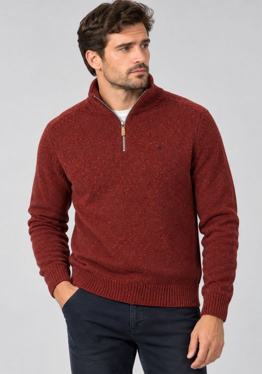 Fynch Hatton Sweater  Troyer - 1610 346 346 Brick
