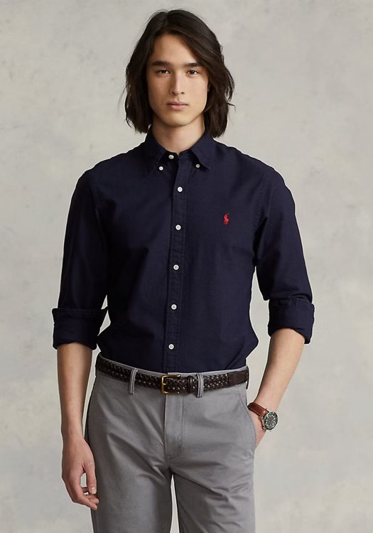 Polo Ralph Lauren Πουκάμισο της σειράς Basic - 710767828 003 Cruise Navy 