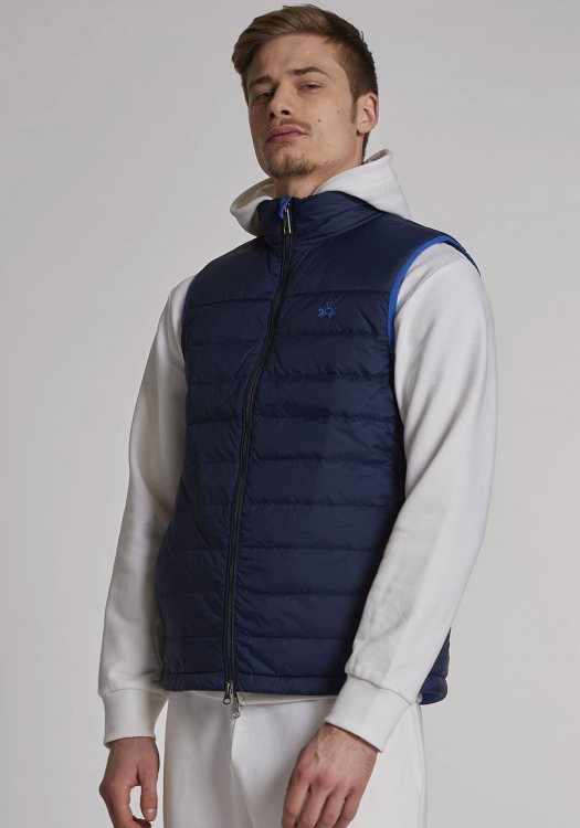La Martina Αμάνικο Μπουφάν της σειράς Gilet - TMO001 PA012  07017 Navy
