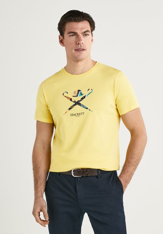 Hackett Κοντομάνικη Μπλούζα της σειράς Swim Logo - HM500642 0BW Habanero