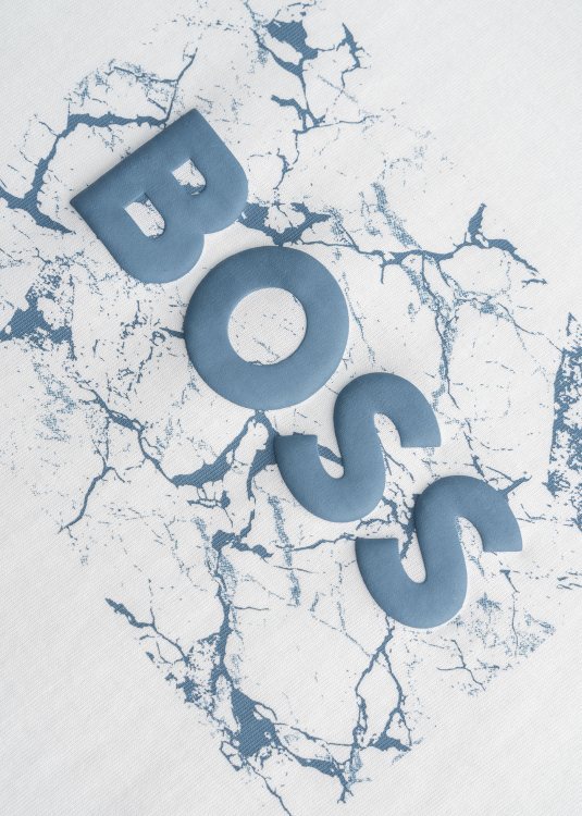BOSS T Shirt της σειράς Te logospace - 50539186 100 White