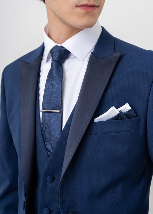 Guy Laroche 3 Pieces Κοστούμι της σειράς Check - GLES11109 10856R 5390 Blue
