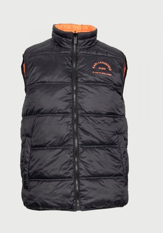 Karl Lagerfeld Διπλής όψεως Αμάνικο της σειράς Vest Rev - 505401 531591 917  PS Black/ Orange