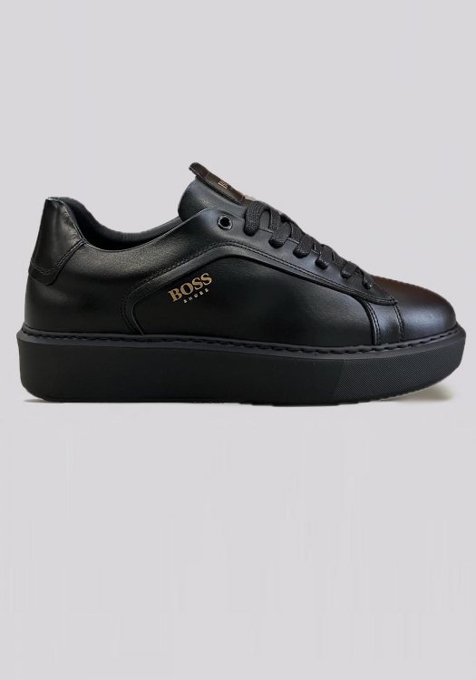 BOSS Shoes Δερμάτινα Sneakers της σειράς Basic - C6964 Black Garda